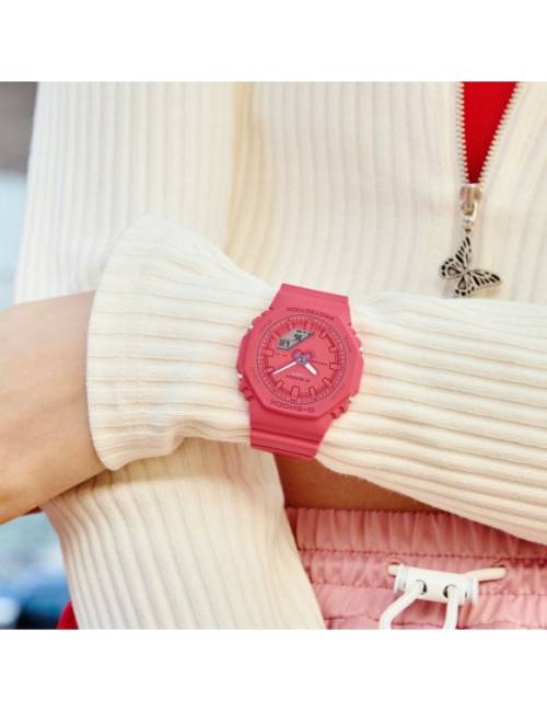 Orologio G-Shock da Donna con Cassa Ottagonale Rosa Fluo