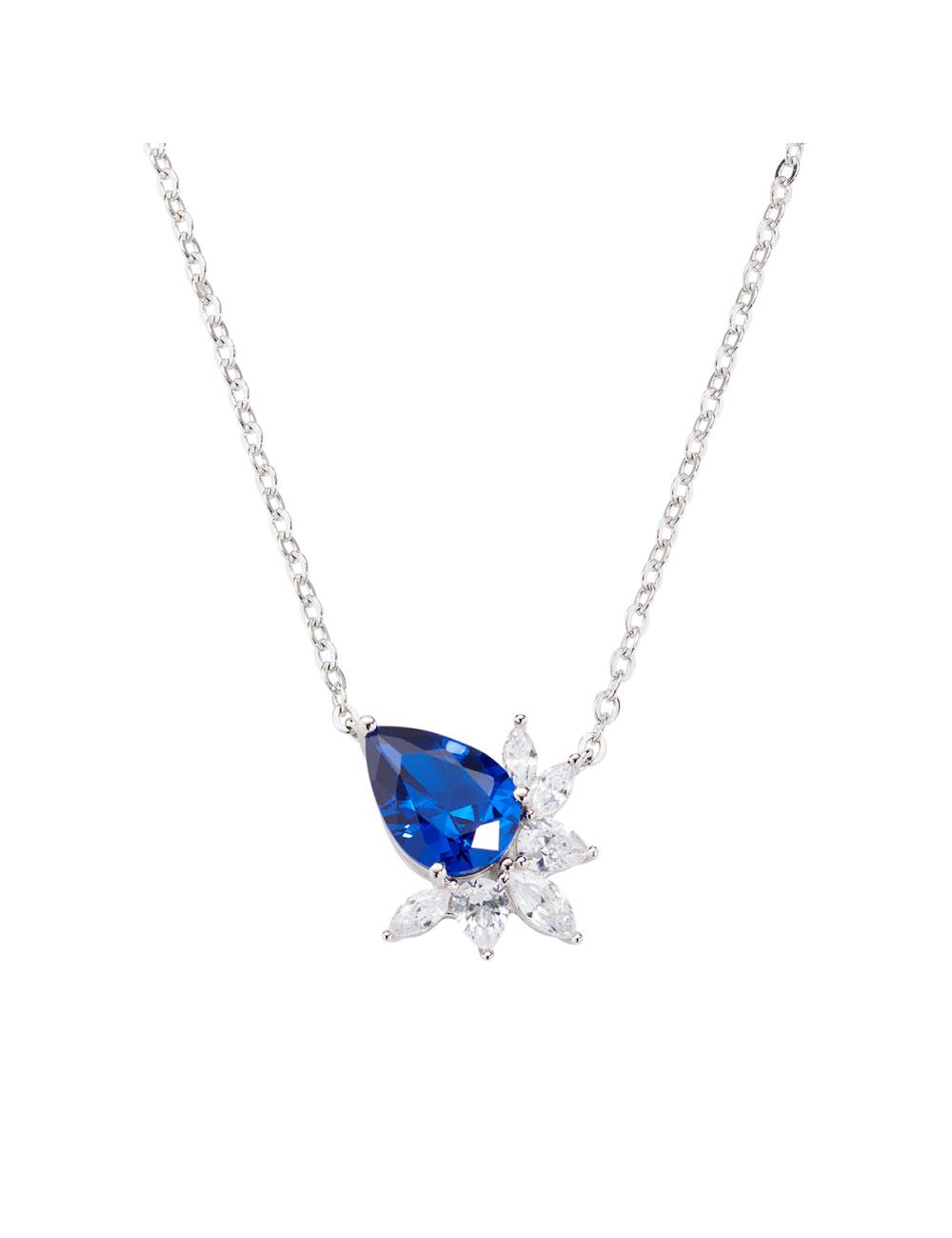 Stardust Collana con Zirconi Bianchi e Blu