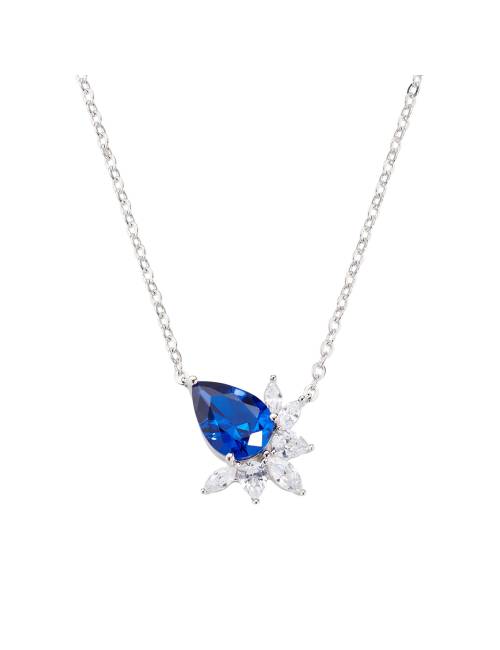 Stardust Collana con Zirconi Bianchi e Blu