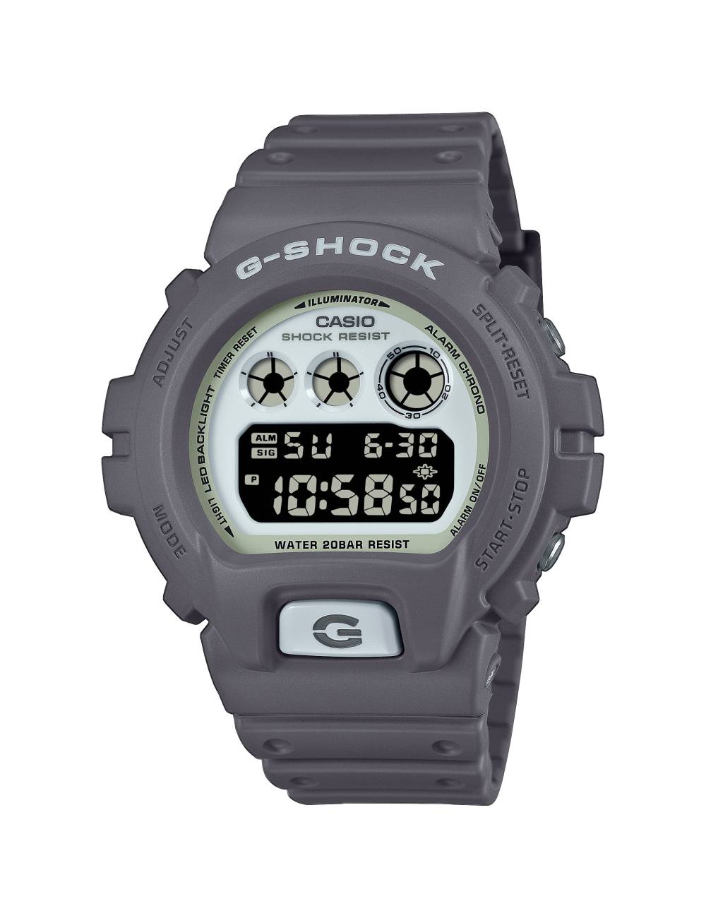 Orologio G-Shock da Uomo Serie DW-6900 Grigio con Quadrante Full Lume