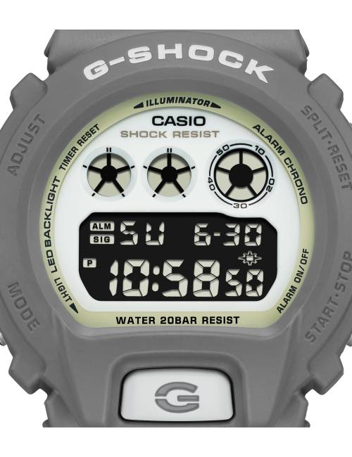 Orologio G-Shock da Uomo Serie DW-6900 Grigio con Quadrante Full Lume