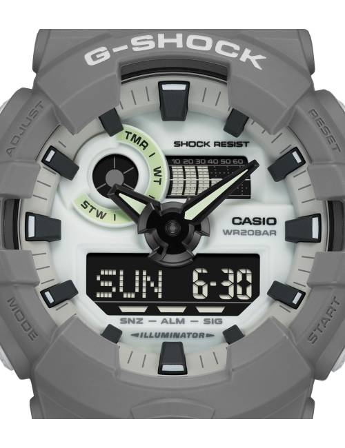 Orologio G-Shock da Uomo Serie GA-700 Grigio con Quadrante Full Lume