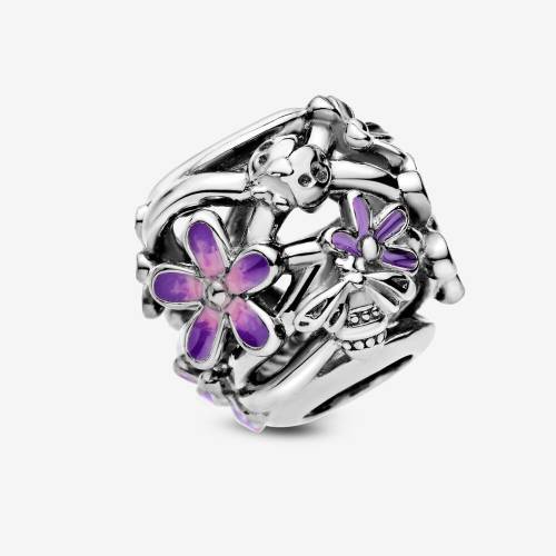 Charm Pandora Openwork Margherite Viola