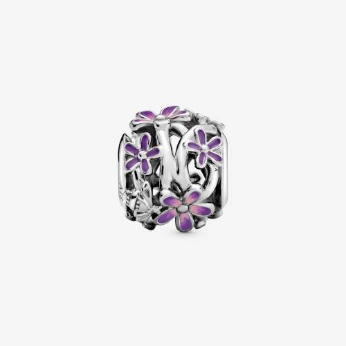 Charm Pandora Openwork Margherite Viola