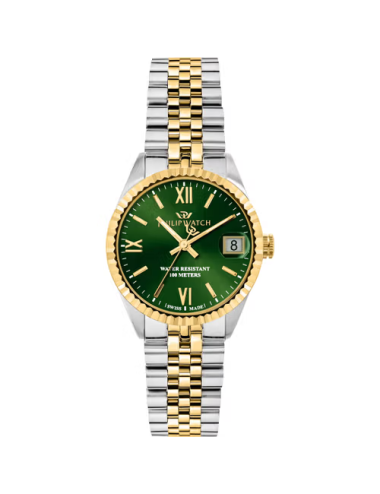 Orologio Philip Watch Caribe 31 mm Bicolor con Quadrante Verde