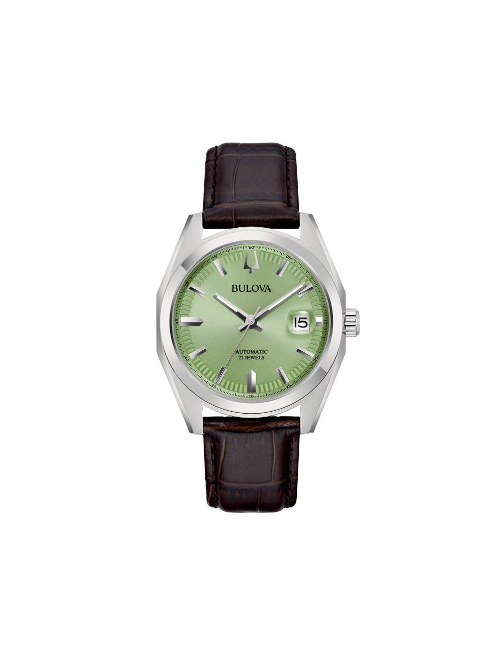 Orologio Bulova da Uomo Surveyor con Quadrante Verde Chiaro e Cinturino Pelle