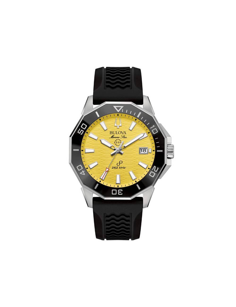 Orologio Bulova da Uomo Marine Star 262 KHZ con Quadrante Giallo e Cinturino Cauciù