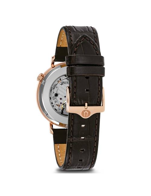 Orologio Bulova Aerojet Automatico con Cassa Rose e Cinturino in Pelle