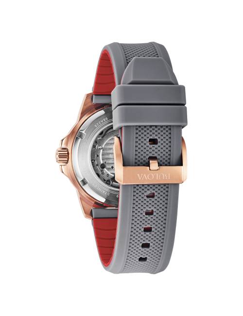 Orologio Bulova Marine Star Automatico con Cassa Rose e Cinturino in Silicone Grigio