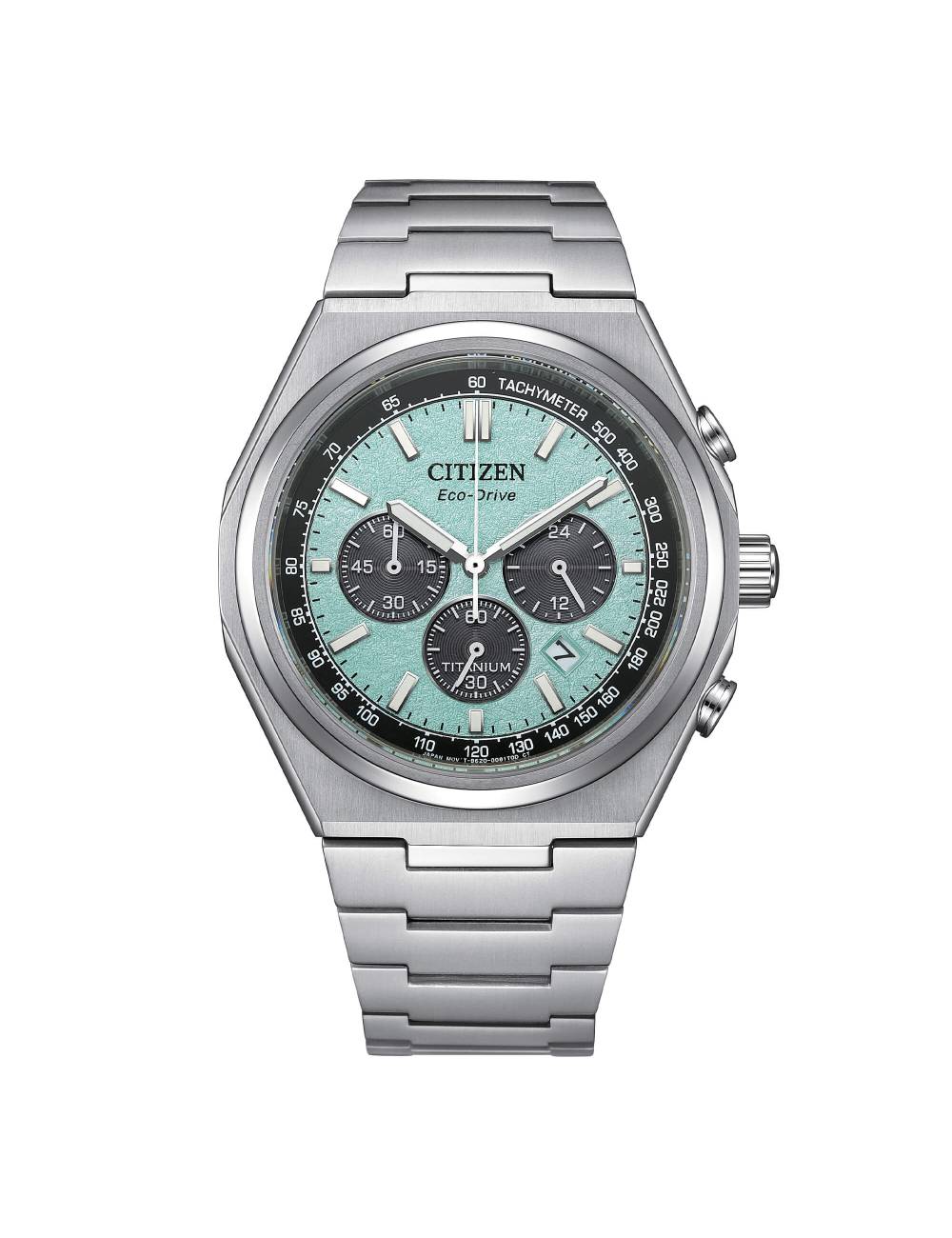 Orologio Citizen da Uomo Cronografo Ecodrive Super Titanium con Quadrante Turchese