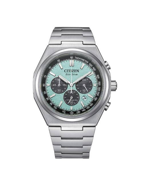 Orologio Citizen da Uomo Cronografo Ecodrive Super Titanium con Quadrante Turchese