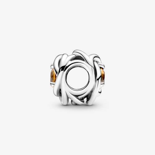 Charm Pandora Cerchio Eterno Miele Novembre