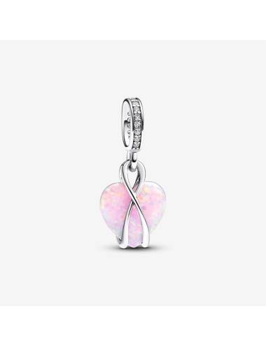 Pandora Charm Pendente Cuore di Mamma Rosa Opalescente