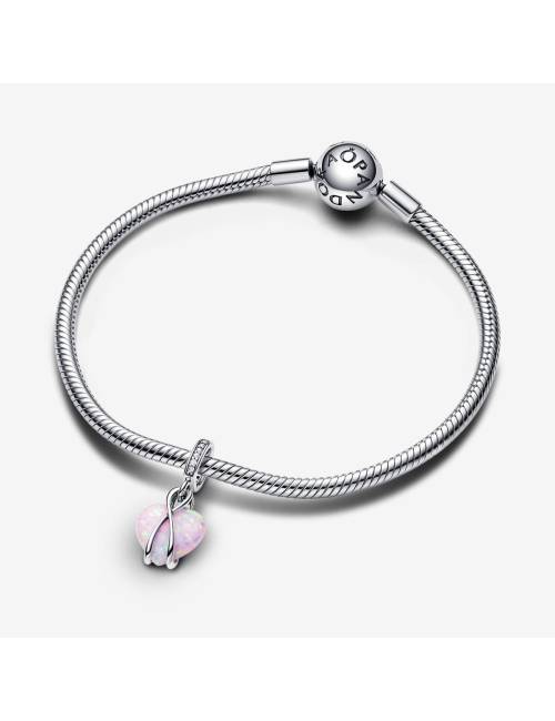 Pandora Charm Pendente Cuore di Mamma Rosa Opalescente