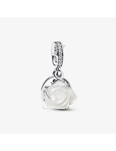 Pandora Charm Pendente Rosa Bianca