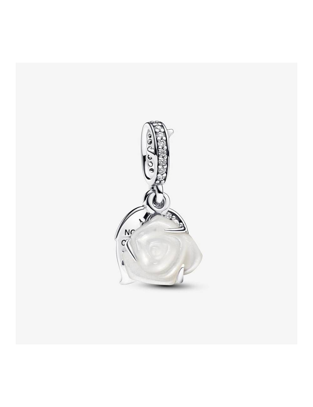 Pandora Charm Pendente Rosa Bianca