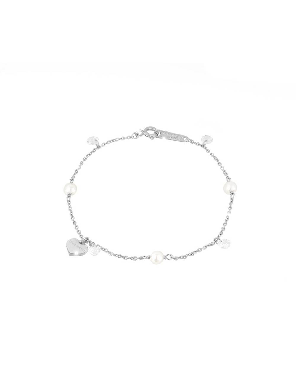 Rebecca Bracciale Lucciole in Argento 925 Pietre e Perle lungo 18.5 cm