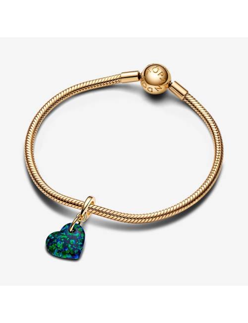 Pandora Charm Pendente Cuore Opale Verde e Blu