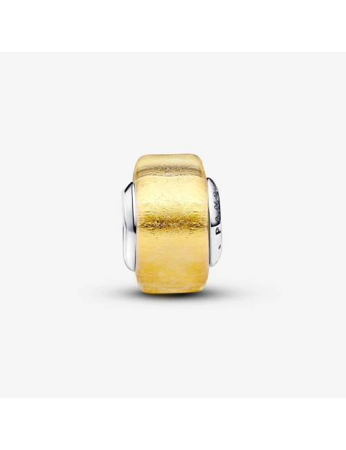 Pandora Charm Mini Vetro di Murano Foglia d’Oro