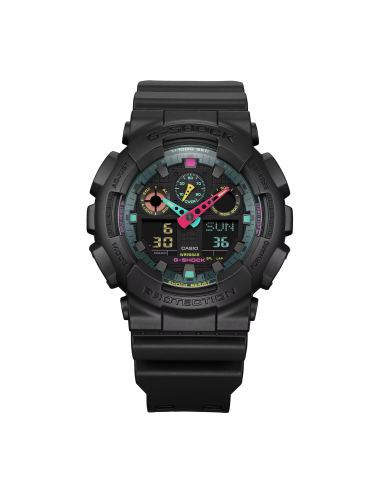 Orologio G-Shock da Uomo Nero con Lancette e indici multicolor