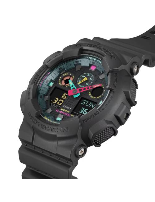 Orologio G-Shock da Uomo Nero con Lancette e indici multicolor