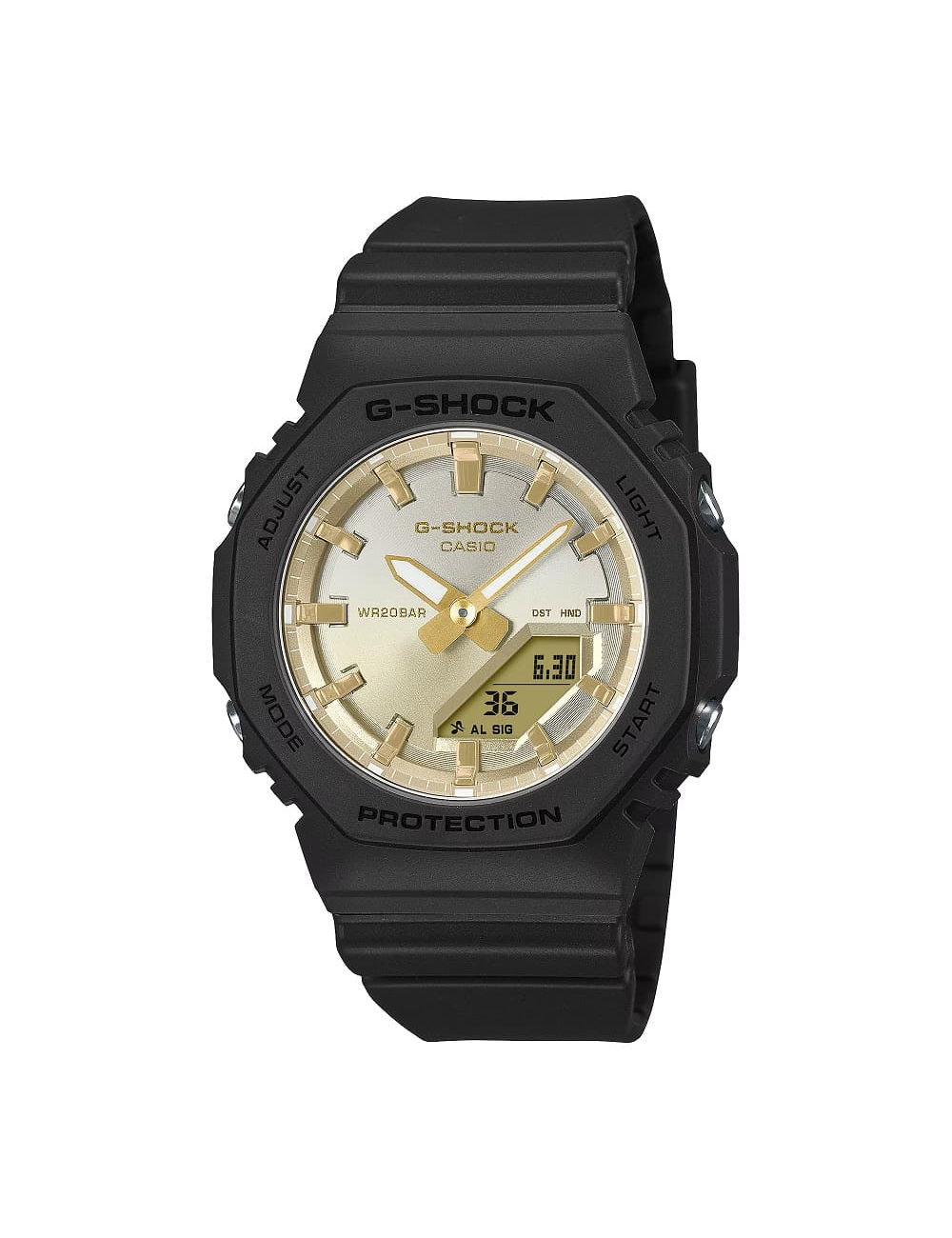 Orologio G-Shock da Donna con Cassa Ottagonale nero e Quadrante Dorato