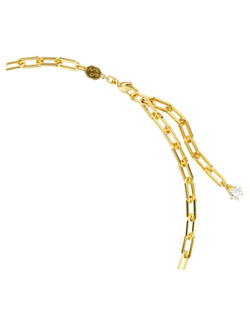 Collana Swarovski Constella Placcata Oro Giallo con Cristalli Swarovski e Maglie Geometriche