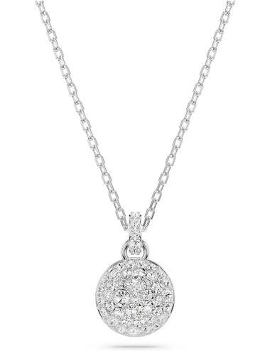 Collana Swarovski con Pendente Meteora in Pavè di Cristalli in Lega Rodio Bianco