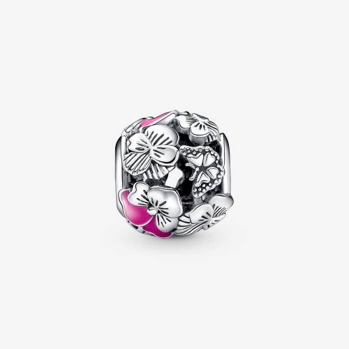 Charm Pandora Openwork Viole del Pensiero