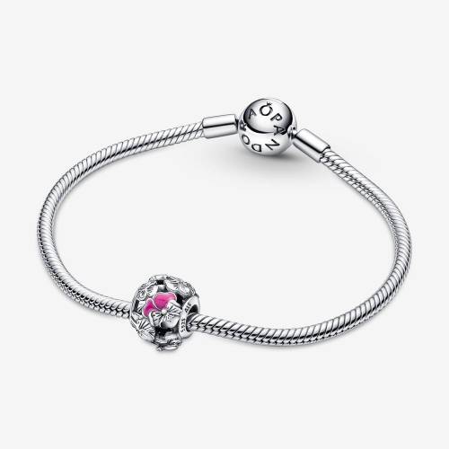 Charm Pandora Openwork Viole del Pensiero