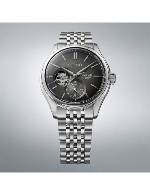 Orologio Seiko Presage Classic Automatico con Movimento a Vista e Quadrante Antracite