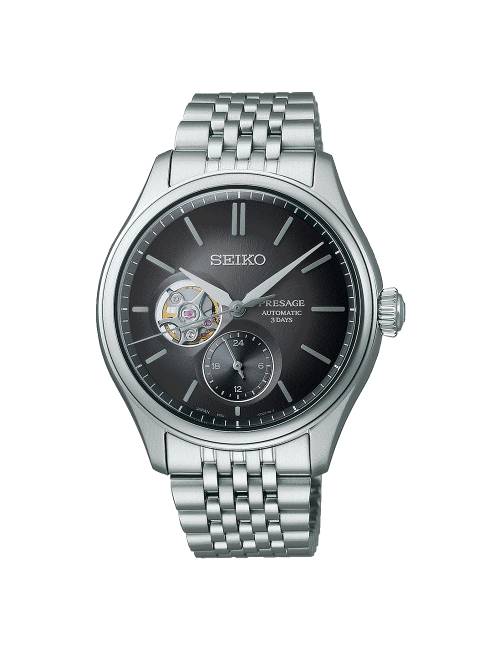 Orologio Seiko Presage Classic Automatico con Movimento a Vista e Quadrante Antracite