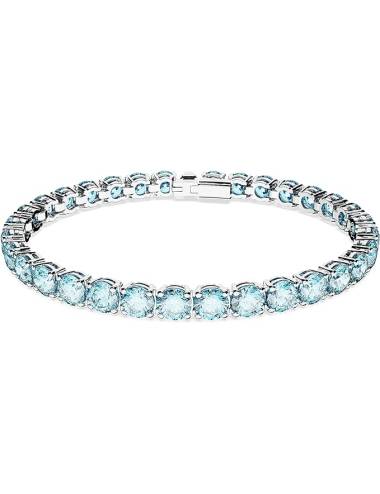 Bracciale Swarovski Matrix Tennis con Pietre Tonde Azzurre