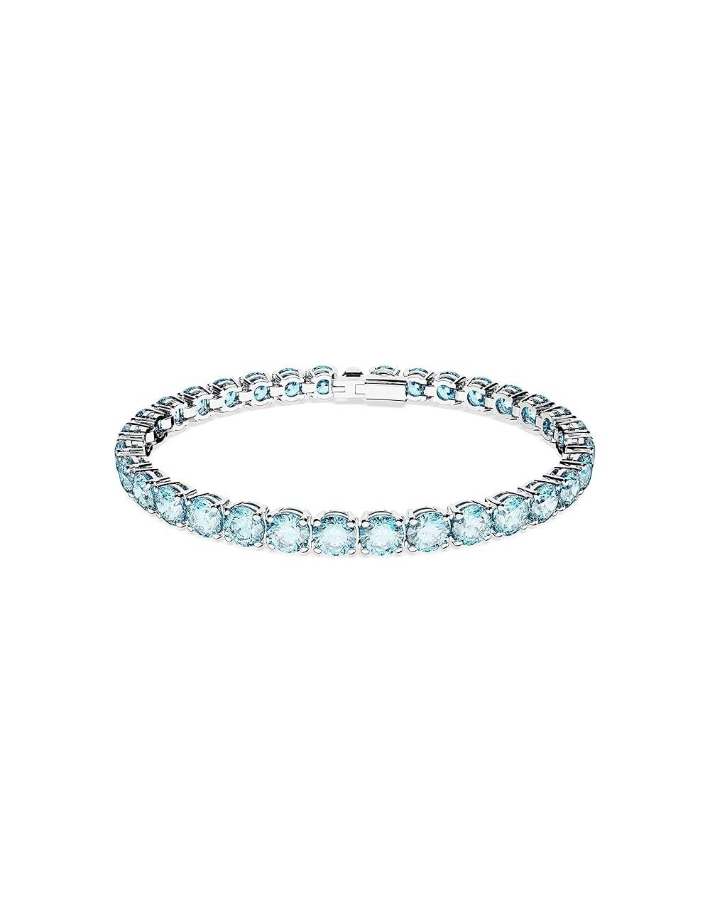 Bracciale Swarovski Matrix Tennis con Pietre Tonde Azzurre