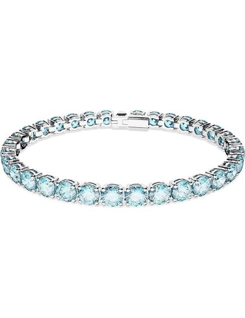 Bracciale Swarovski Matrix Tennis con Pietre Tonde Azzurre