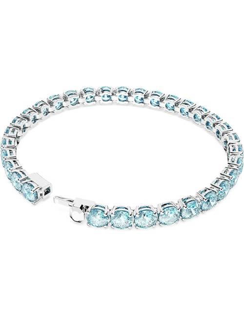 Bracciale Swarovski Matrix Tennis con Pietre Tonde Azzurre