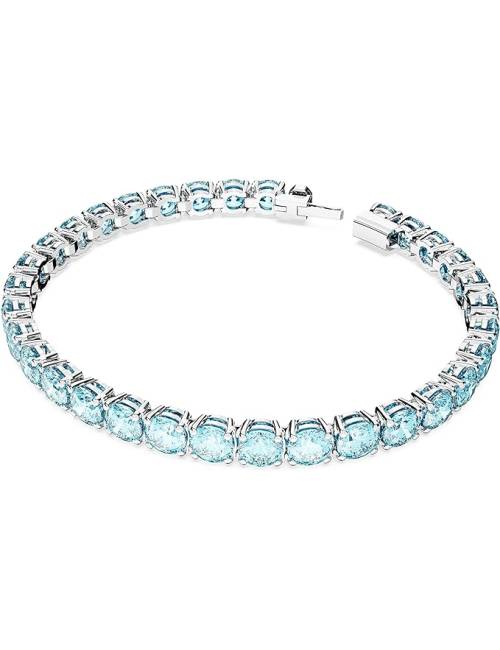 Bracciale Swarovski Matrix Tennis con Pietre Tonde Azzurre