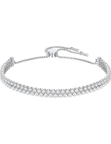 Bracciale Swarovski Subtle Tennis con 2 File di Pietre Bianche