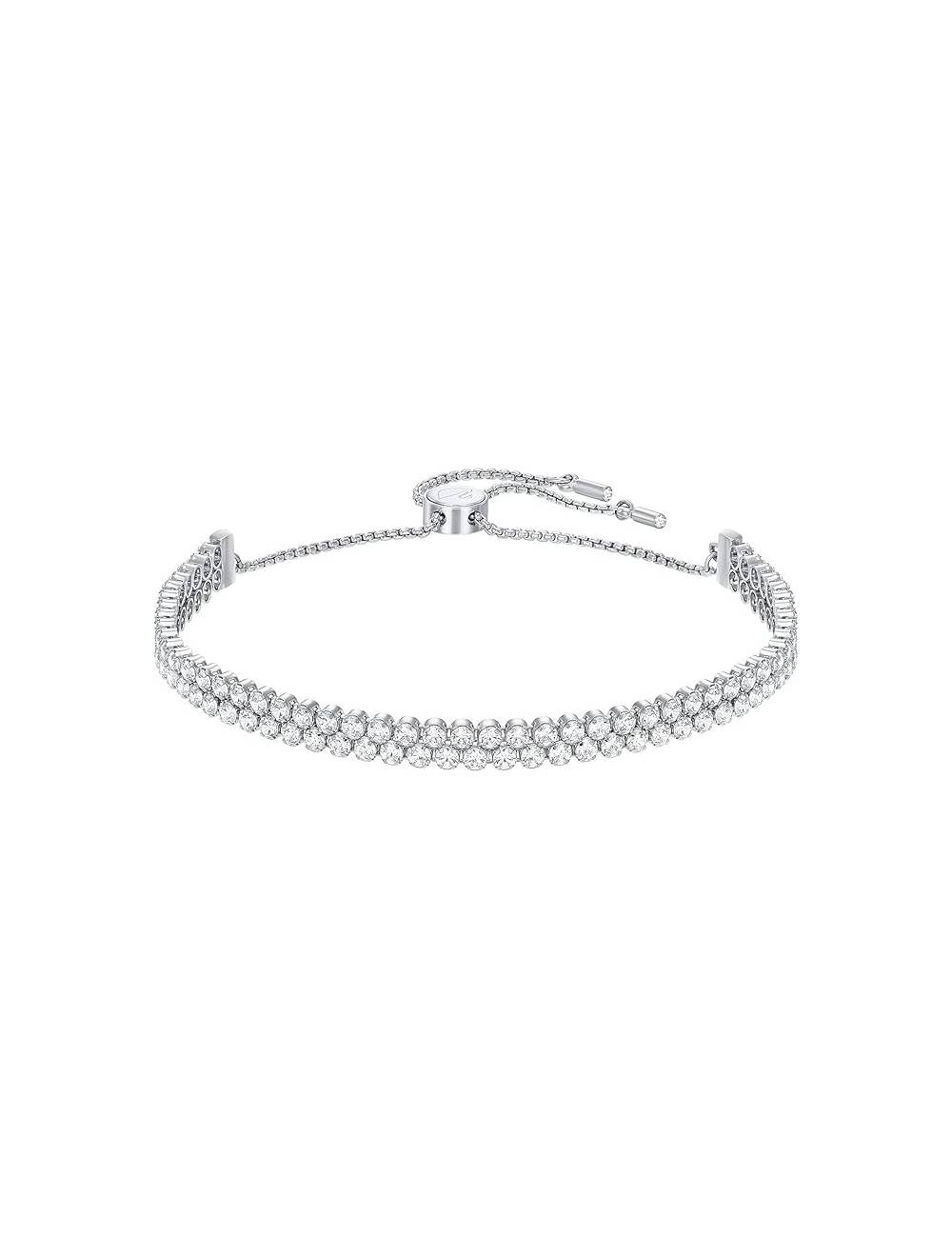 Bracciale Swarovski Subtle Tennis con 2 File di Pietre Bianche