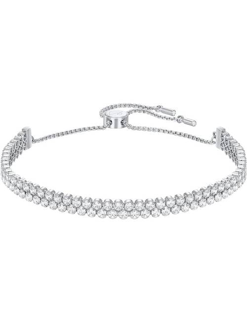 Bracciale Swarovski Subtle Tennis con 2 File di Pietre Bianche