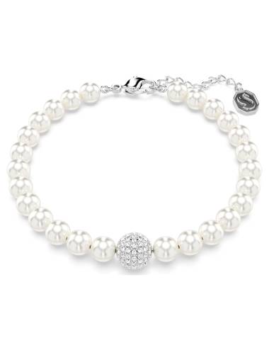 Bracciale Swarovski Strand Remix Collection con Perle e Bull di Cristalli