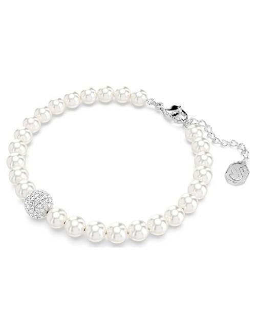 Bracciale Swarovski Strand Remix Collection con Perle e Bull di Cristalli