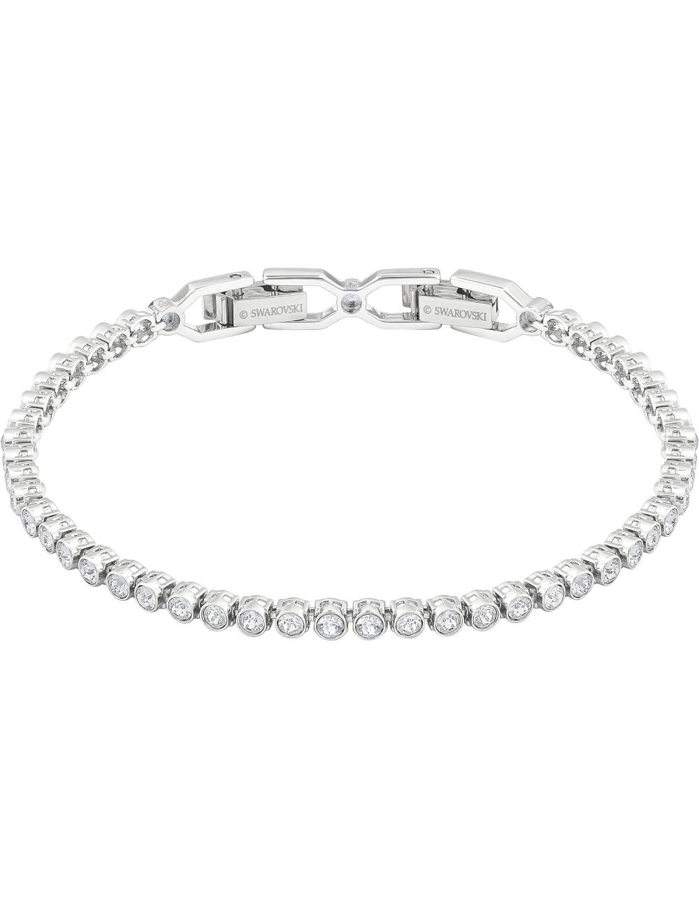 Bracciale Swarovski Eternity Tennis con Pietre Bianche in Rodio