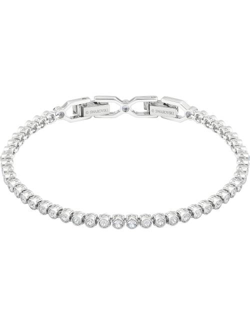 Bracciale Swarovski Eternity Tennis con Pietre Bianche in Rodio