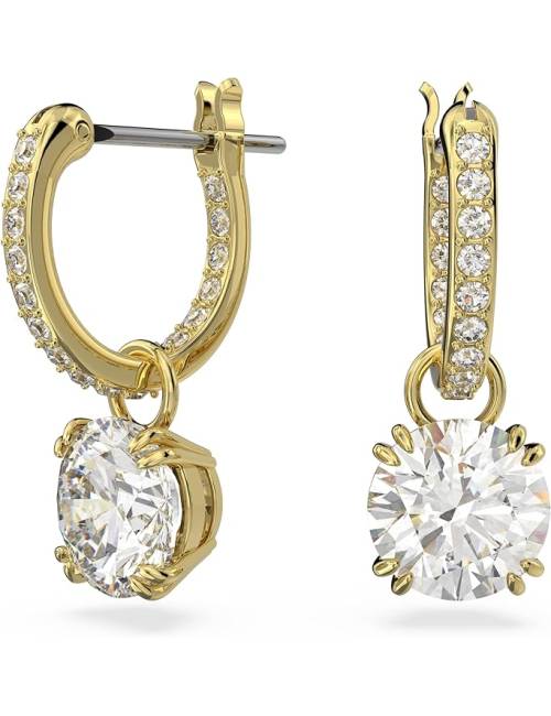 Orecchini Swarovski Pendenti Constella con Cristalli Bianchi e Lega Placcata Oro Giallo