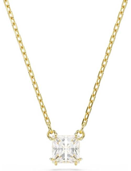 Collana Swarovski Stilla con pendente Quadrato e Lega Placcata Oro Giallo