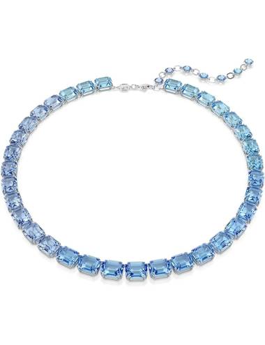 Collana Swarovski Millenia con Pietre Ottagonali Azzurre