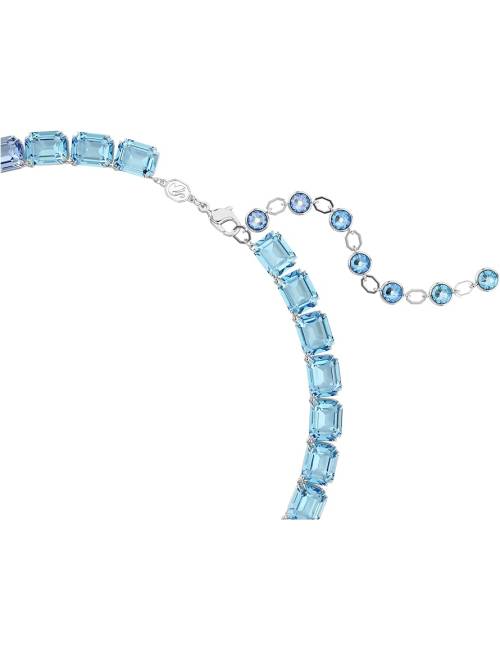 Collana Swarovski Millenia con Pietre Ottagonali Azzurre