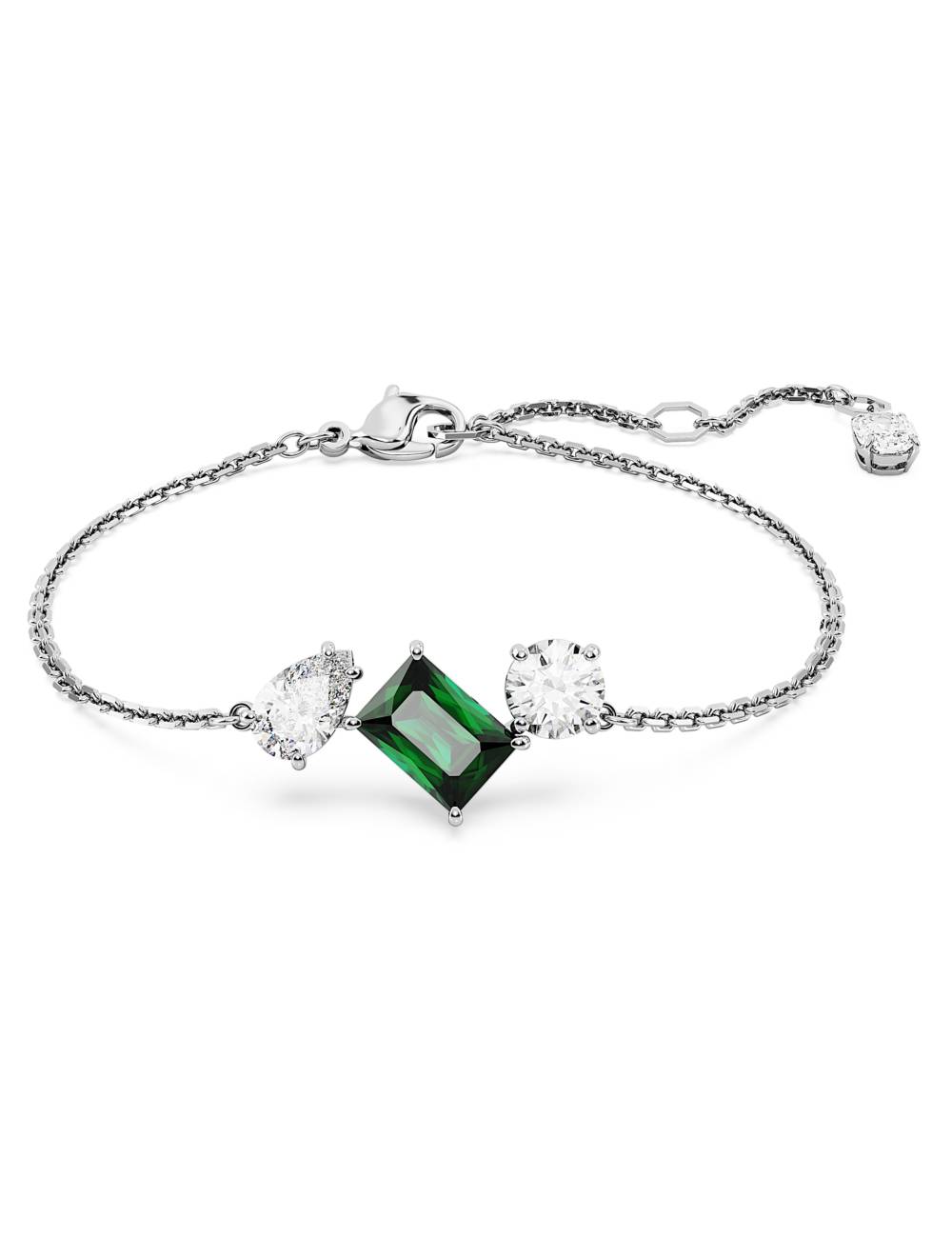 Bracciale Swarovski Mesmera Conn Cristalli Bianchi e Verdi