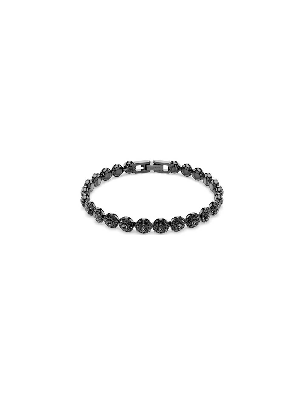 Bracciale Swarovski Angelic con Pietre Nere in Rodio Nero